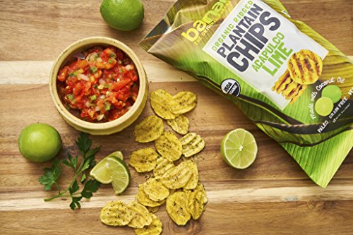 Organic Plantain Chips Variety Pack: Himalayan Sea Salt, Acapulco Lime, Sea Salt & Vinegar, Spicy Mango Salsa