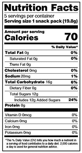 Organic Fruit Snacks: Banana, Strawberry, Peach, Cherry