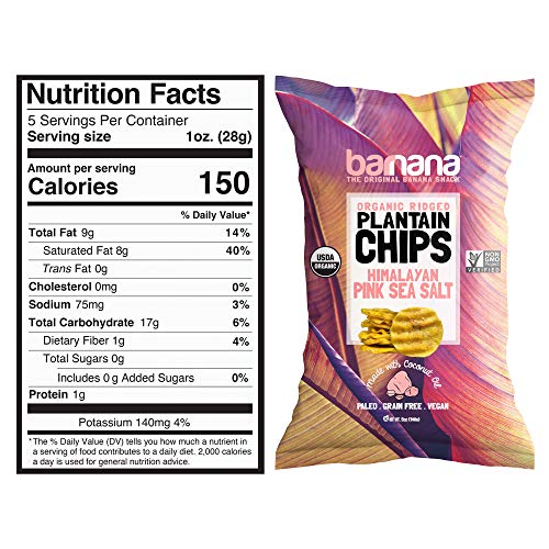 Organic Plantain Chips Variety Pack: Himalayan Sea Salt, Acapulco Lime, Sea Salt & Vinegar, Spicy Mango Salsa