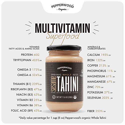 Organic Stone-Ground Whole Sesame Tahini Paste
