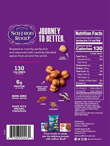 Organic Crunchy Chickpeas: Bombay Spice