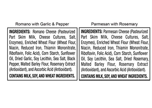 Cheese Petites Variety Pack: Romano with Garlic & Black Pepper, Parmesan & Rosemary