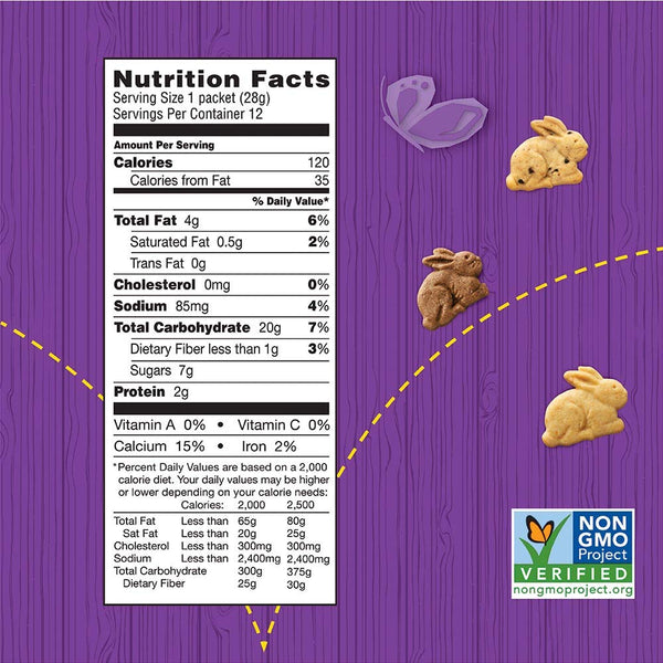 Organic Baked Bunny Graham Crackers: Honey, Chocolate & Chocolate Chip