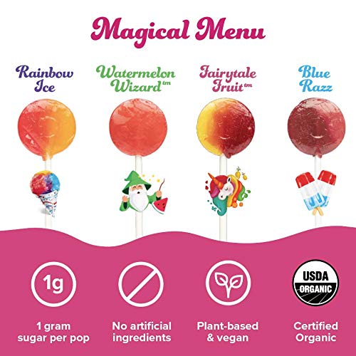 Organic Lolli's 1g Sugar: Watermelon Wizard, Rainbow Ice, Fairytale Fruit, Blue Razz