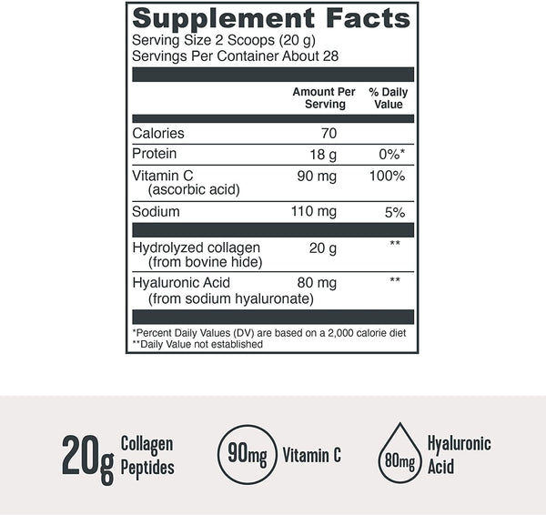 Collagen Peptides Powder with Hyaluronic Acid & Vitamin C