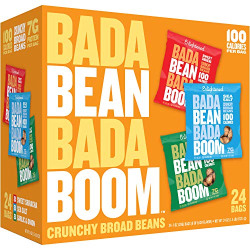 Crunchy Broad Beans Savory Variety Pack: Sea Salt, Sweet Sriracha, Garlic & Onion