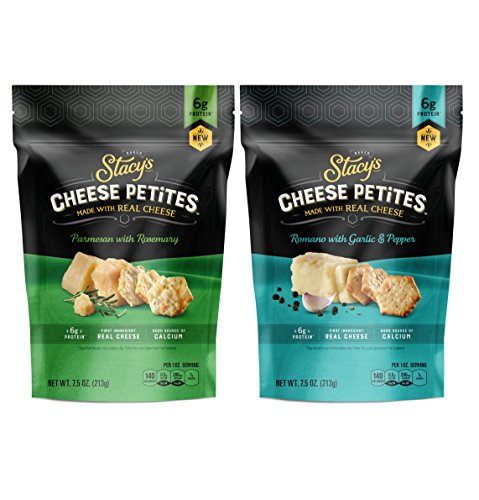 Cheese Petites Variety Pack: Romano with Garlic & Black Pepper, Parmesan & Rosemary