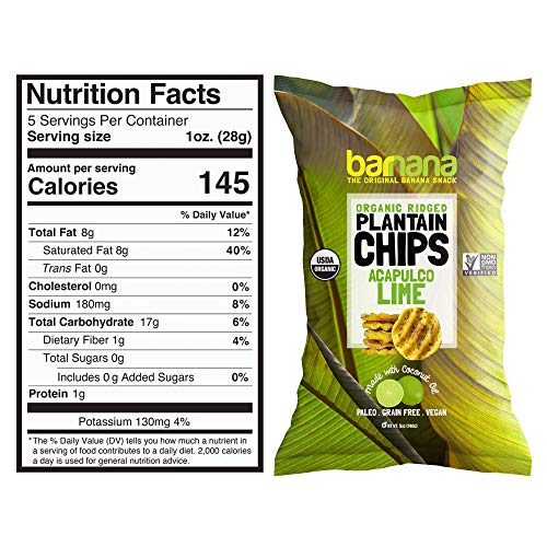 Organic Plantain Chips: Acapulco Lime