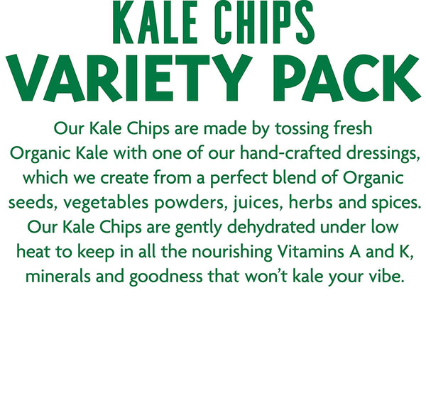 Organic Kale Chips Variety Pack: Original, Kool Ranch, Zesty Nacho